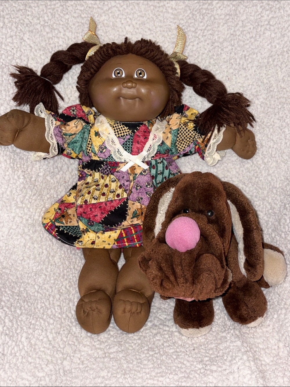 Cabbage Patch Kid and Wrinkles Dog